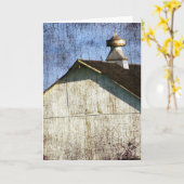 Oude witte Barn Kaart (Gele Bloem)