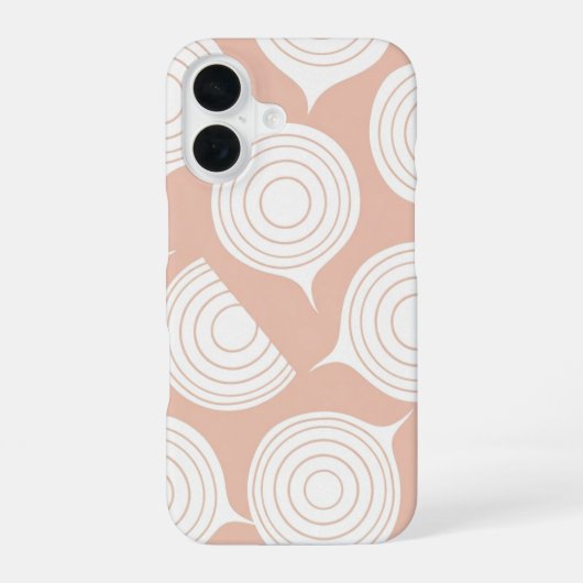 Oude witte bietenschijfjespatroon iPhone 16 hoesje (Achterkant)