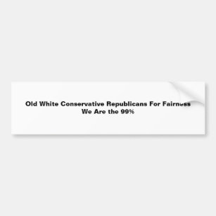 Oude witte conservatieve republikeinen voor feilli bumpersticker
