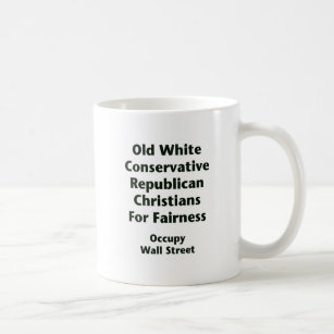 Oude witte conservatieve republikeinen voor feilli koffiemok