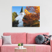 Oude Witte Kerk in het najaar Canvas Afdruk (Insitu (Woonkamer))