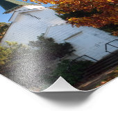 Oude Witte Kerk in het najaar Foto Afdruk (Hoek)