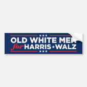 Oude witte Mannen voor Harris Walz 2024 Bumpersticker (Voorkant)