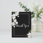 Oude witte roos bedankt briefkaart (Staand voorkant)