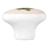 Oude witte/roze achtergrond met fashioned roses-Bu Keramische Knop (Zijkant)