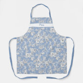 Oude witte rozen op een briesblauw schort (Voorkant)