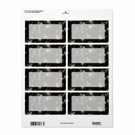 Oude witte sterren in de melkweg etiket (Full Sheet)