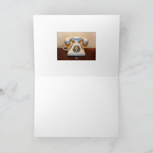 Oude  Witte Telefoon van de Wijzerplaat-omhoog Kaart (Binnen)