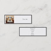Oude Witte Telefoon van de Wijzerplaat-omhoog Mini Visitekaartje (Voorkant / Achterkant)