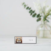 Oude Witte Telefoon van de Wijzerplaat-omhoog Mini Visitekaartje (Staand voorkant)