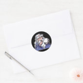 oude witte tovenaar merlin ronde sticker (Envelop)