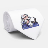 oude witte tovenaar merlin stropdas (Opgerold)