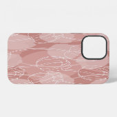 Oude witte tulpen roze achtergrond iPhone hoesje (Achterkant horizontaal)