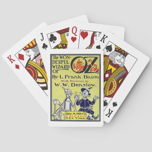 Oude Wizard of Oz-boekomslag Speelkaarten (Achterkant)