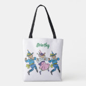 Oude Wizard of Oz, Schattige Dansende Munchkins! Tote Bag (Achterkant)