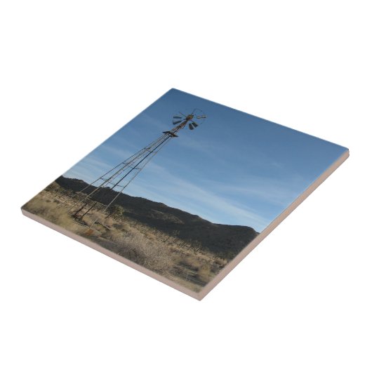 Oude woestijnwindmolen tegeltje (Zijkant)