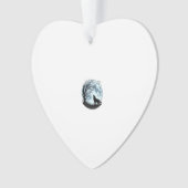 Oude Wolf Huilende Maan Boom Silhouet Ontwerp_1 Ornament (voorkant)