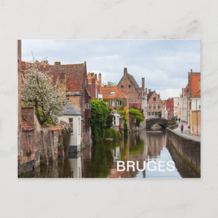 Oude woningen in Brugge, België Briefkaart