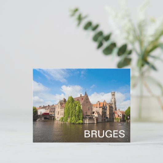 Oude woningen in Brugge, België Briefkaart (Staand voorkant)