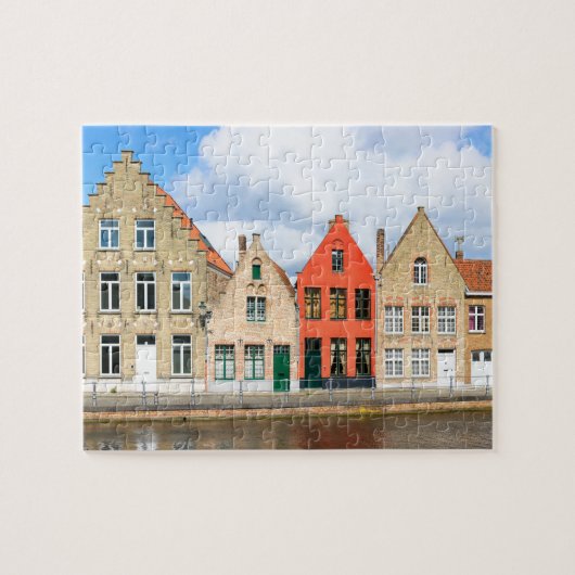 Oude woningen in Brugge, België Legpuzzel (Horizontaal)