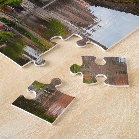 Oude woningen in Brugge, België Legpuzzel (Zijkant)