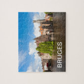 Oude woningen in Brugge, België Legpuzzel (Verticaal)