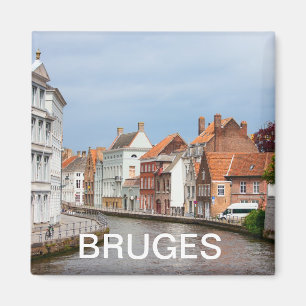 Oude woningen in Brugge, België Magneet