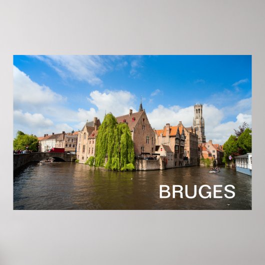 Oude woningen in Brugge, België Poster (Voorkant)