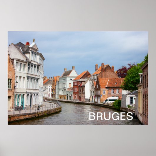 Oude woningen in Brugge, België Poster (Voorkant)