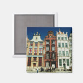 Oude woningen in Gdansk Magneet (Voorkant / Achterkant)