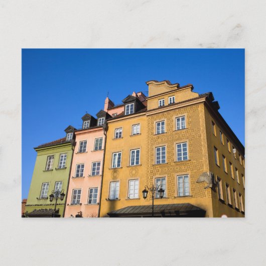 Oude woningen in Warschau Briefkaart (Voorkant)