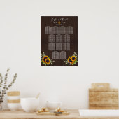  Oude Wood Zonnebloemen Weddenschap Poster (Keuken)