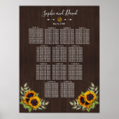  Oude Wood Zonnebloemen Weddenschap Poster (Voorkant)