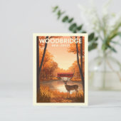 Oude Woodbridge New Jersey Briefkaart (Staand voorkant)