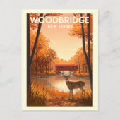 Oude Woodbridge New Jersey Briefkaart (Voorkant)