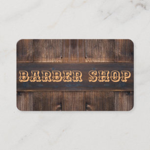 Oude Wooden Barber Shop Sign Biz-kaarten Visitekaartje