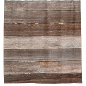Oude Wooden buitenwand van een boerderij Douchegordijn (Voorkant)