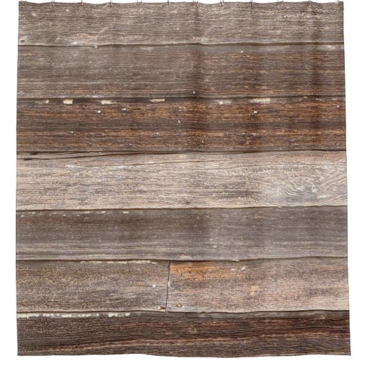 Oude Wooden buitenwand van een boerderij Douchegordijn (Voorkant)