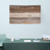 Oude Wooden buitenwand van een boerderij Spandoek (Beurs)