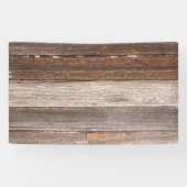 Oude Wooden buitenwand van een boerderij Spandoek (Horizontaal)