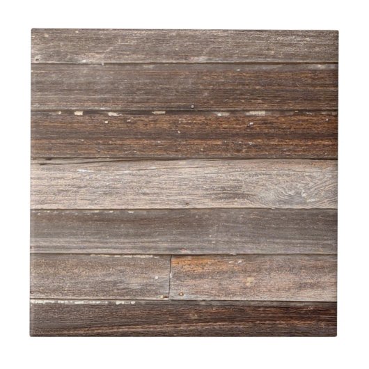 Oude Wooden buitenwand van een boerderij Tegeltje (Voorkant)