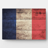 Oude Wooden France-vlag; Fotoplaat (voorkant)