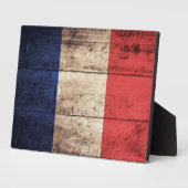 Oude Wooden France-vlag; Fotoplaat (Zijkant)