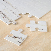 Oude Wooden Jetty op wit strand zand, Legpuzzel (Zijkant)