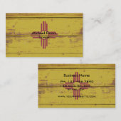 Oude Wooden New Mexico State Flag Visitekaartje (Voorkant / Achterkant)
