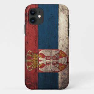 Oude Wooden Servië Vlag Case-Mate iPhone Case