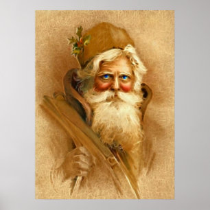 Oude World Santa Claus,  Victoriaans St. Nick Poster