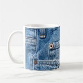 Oude Worn Blue Jeans Classic White Mok (Links)