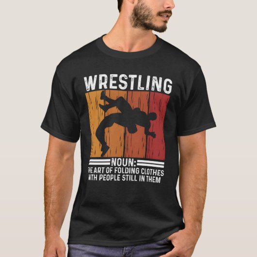 Oude worstelspreuk show vecht atleet grappig t-shirt (Voorkant)