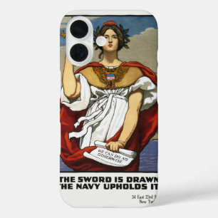 Oude WWI-marinewervingsfolder Kenyon Cox-kunst iPhone 16 Hoesje